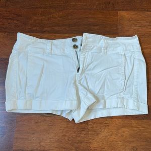 White Express shorts